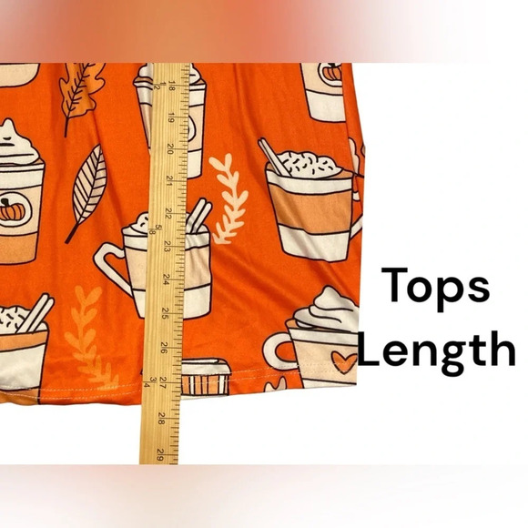 🍁☕️ Fall 2 piece pajama set size Large🍁☕️ - Picture 5 of 8